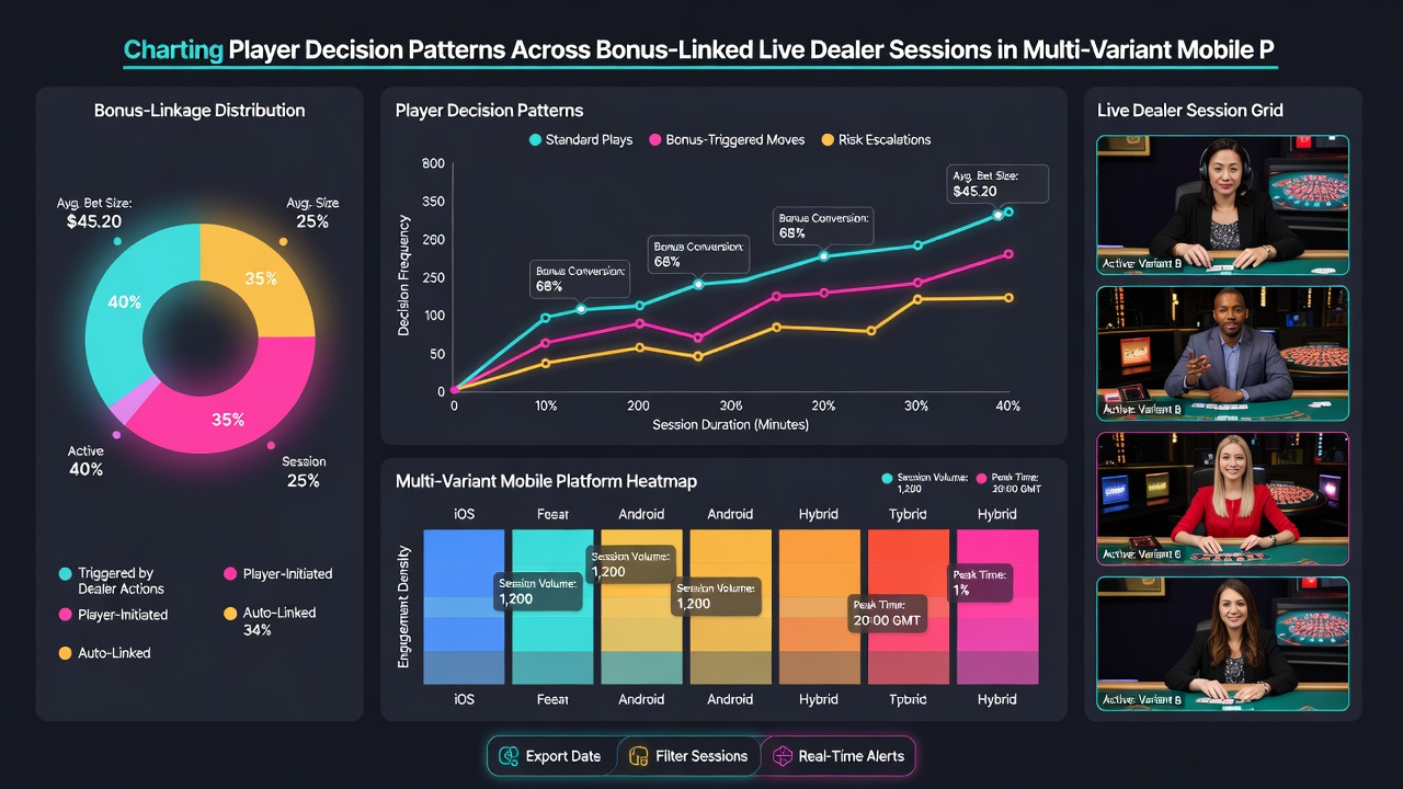 Grafik zu Mustern in Entscheidungsabläufen bei Live-Dealer-Poker mit Bonus-Systemen