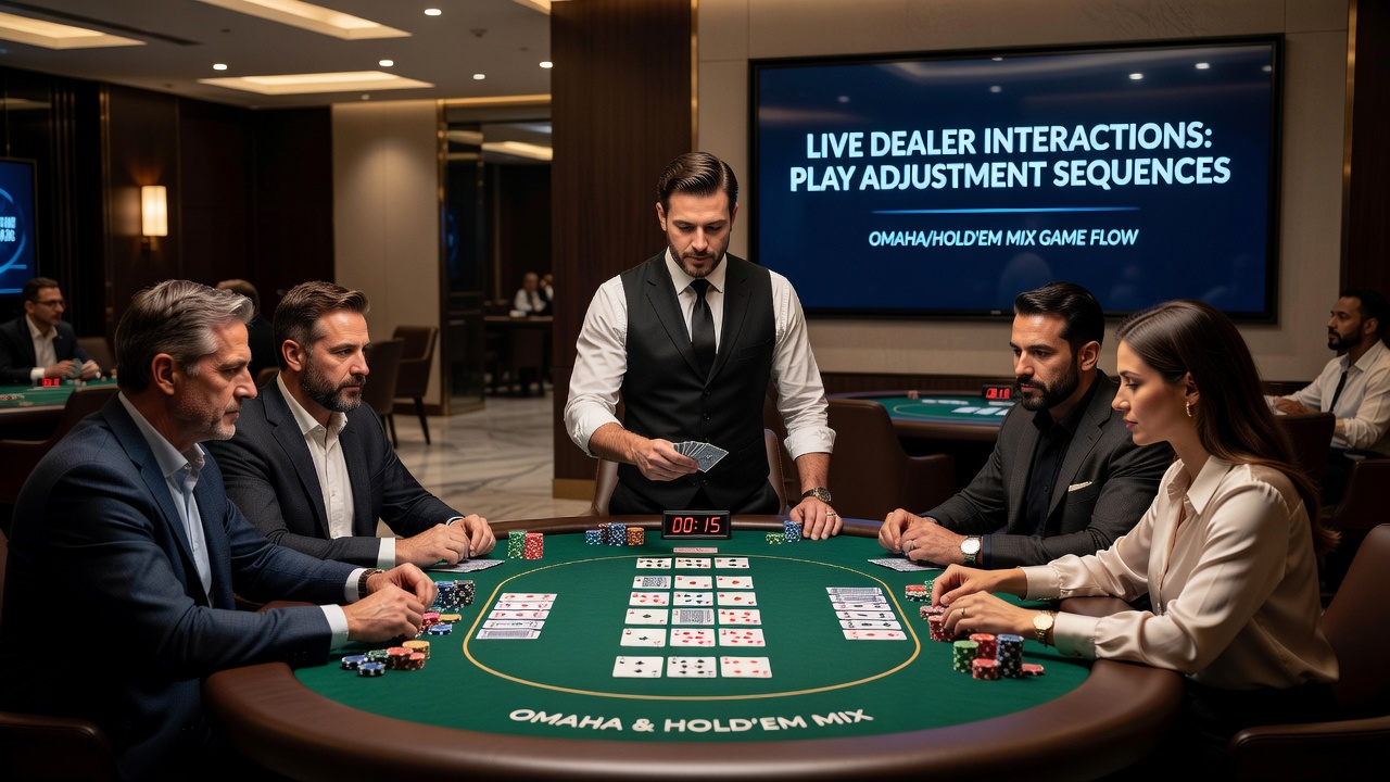 Spieler reagieren auf Live-Dealer-Signale während Omaha und Hold'em Mix-Turnieren